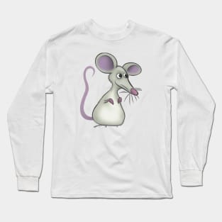 Cute Rat Drawing Long Sleeve T-Shirt